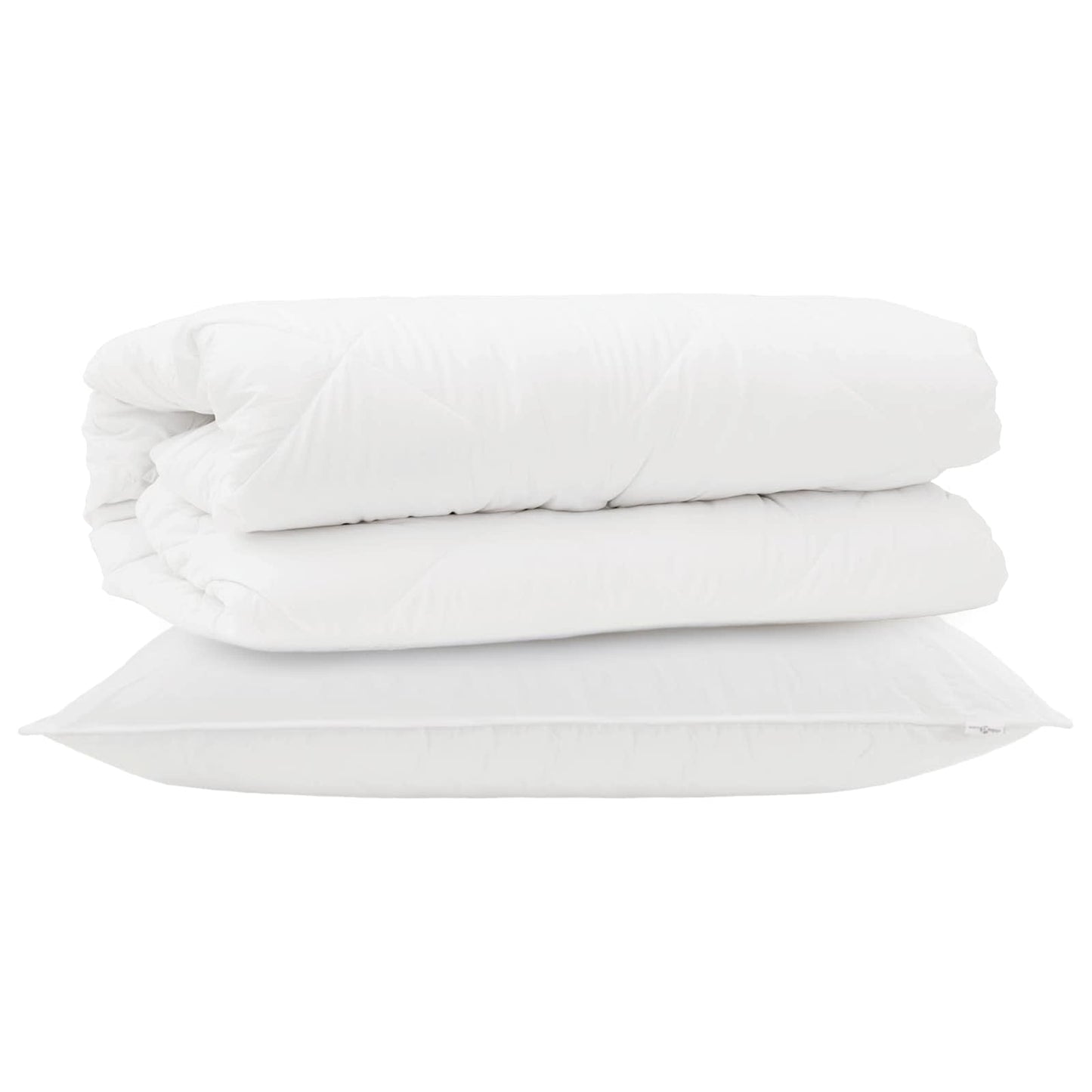 Ensemble de housses de couette avec taies d'oreiller, 2 pièces, blanc, microfibre