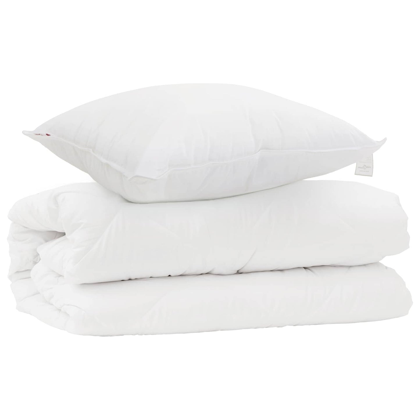 Parure de lit avec oreiller 2 pièces Blanc Microfibre