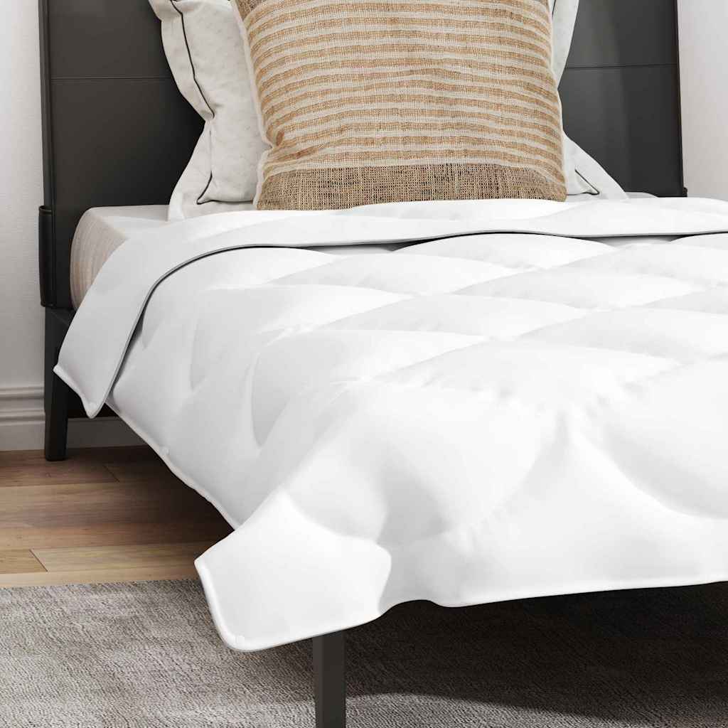 Ensemble de housse de couette avec oreillers 2 pièces Blanc Microfibre