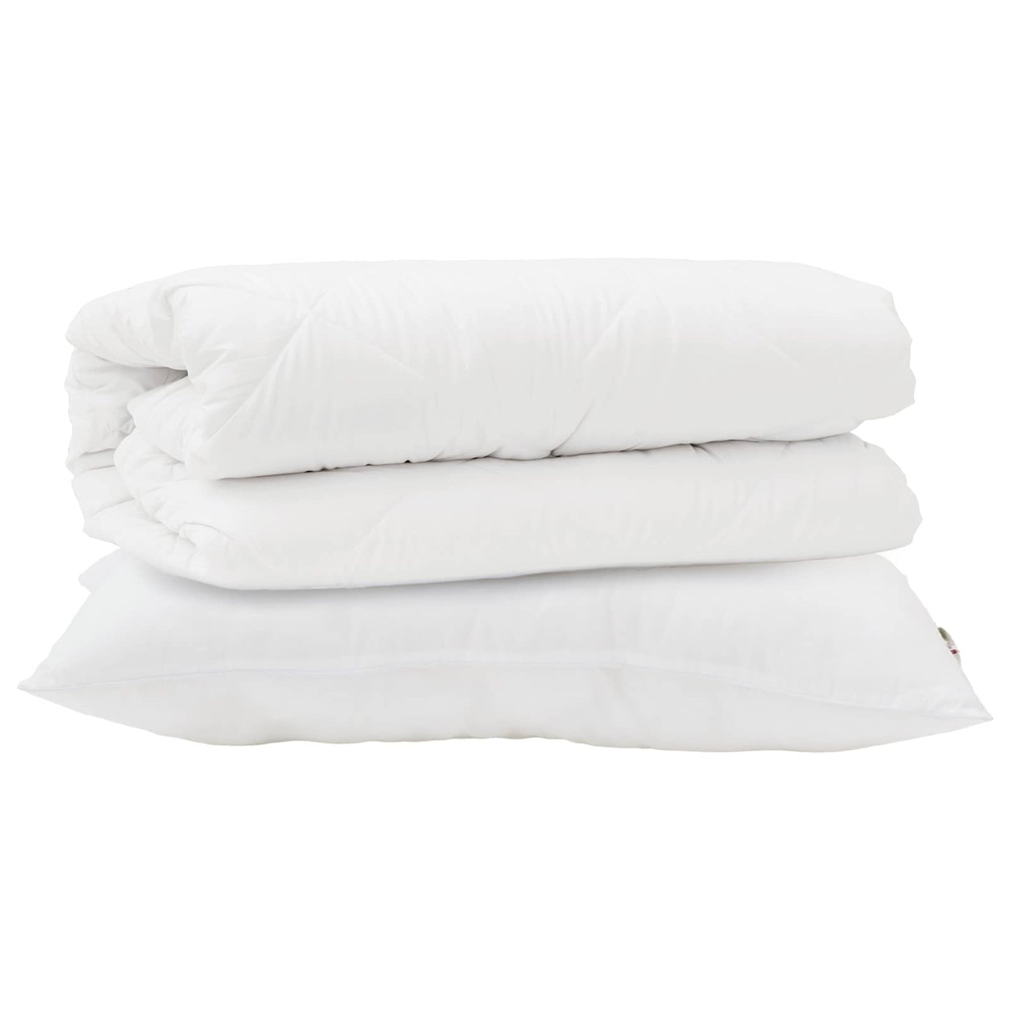 Duvet Cover Set with Pillowcases 2 pcs White Microfiber