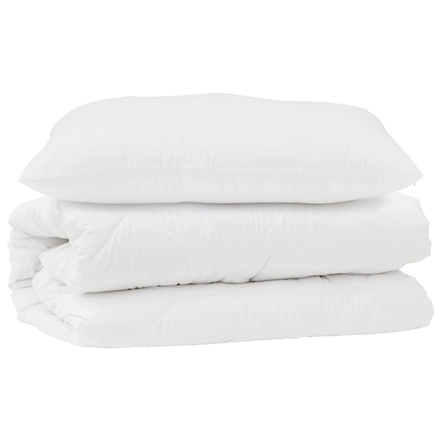 Duvet Cover Set with Pillowcases 2 pcs White Microfiber