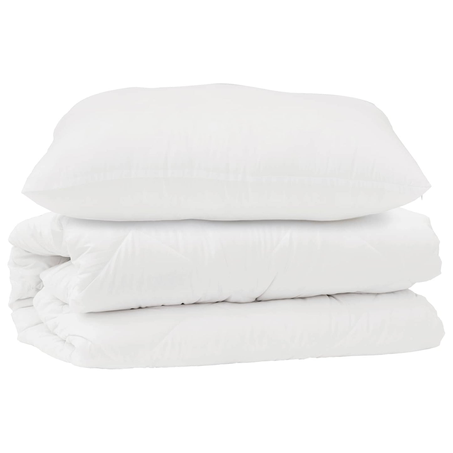Parure de lit avec oreillers 2 pcs Blanc Microfibre