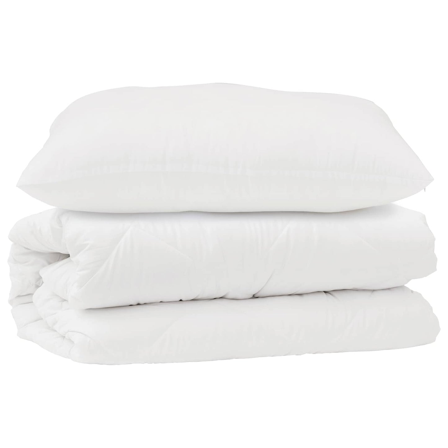 Parure de lit avec oreiller 2 pièces Blanc Microfibre