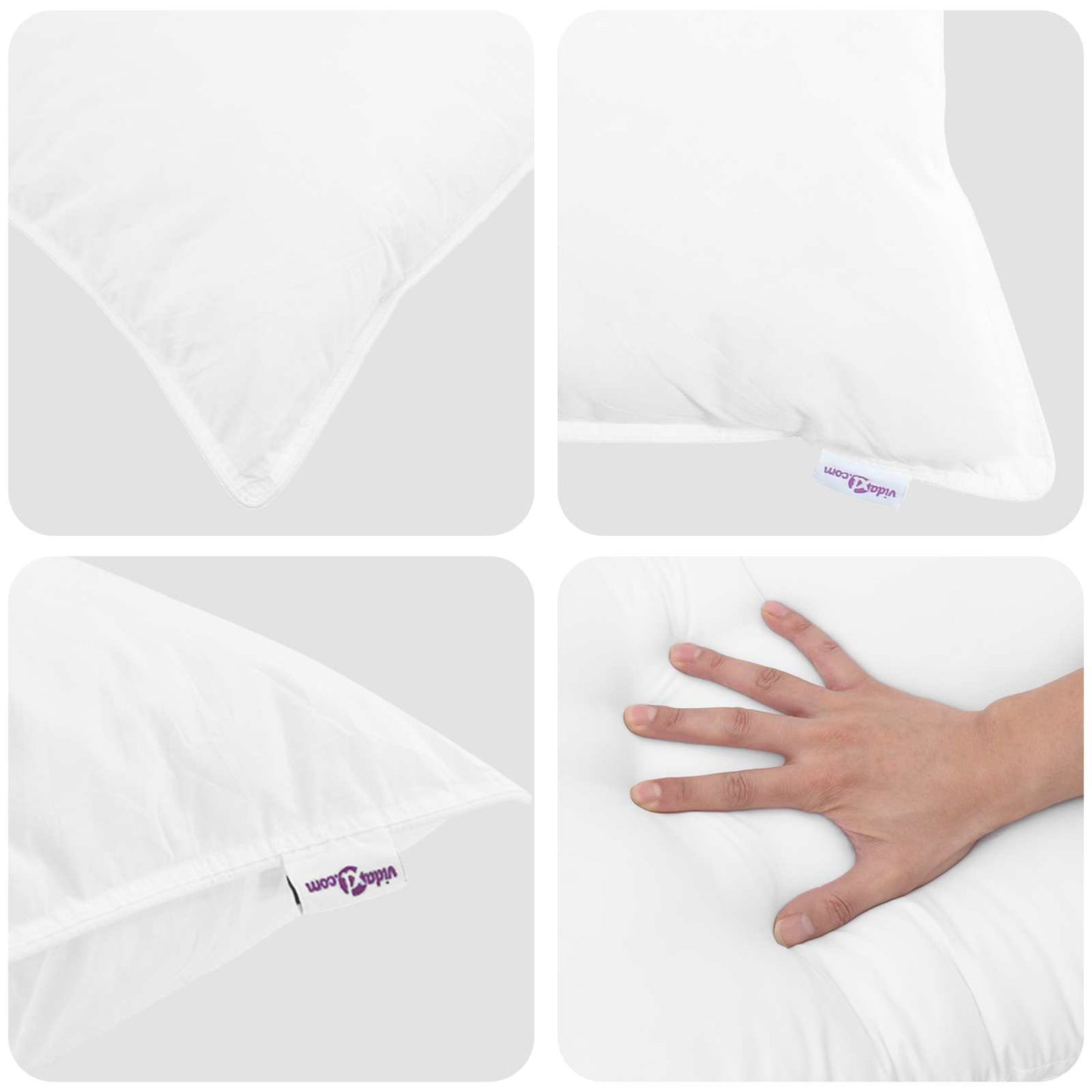 Winterbettdecke mit Kissen 3 pcs Weiß Daunenfeder