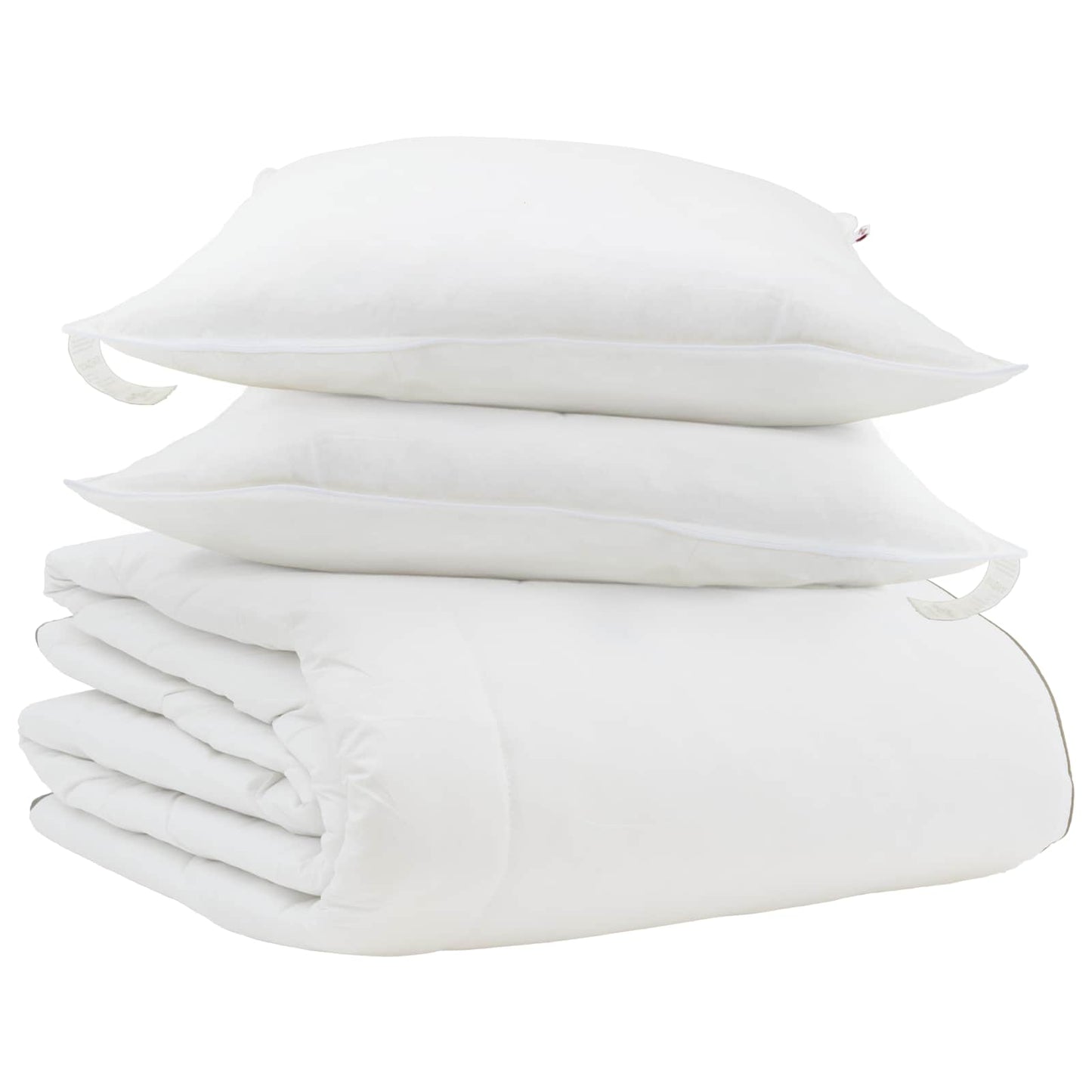 Winterbettdecke mit Kissen 3 pcs Weiß Daunenfeder
