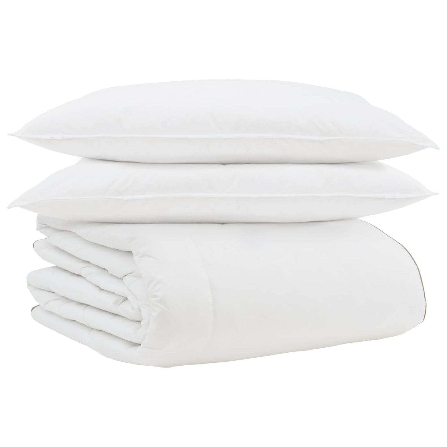 Winter Duvet with Pillows 3 pcs White Down Feather