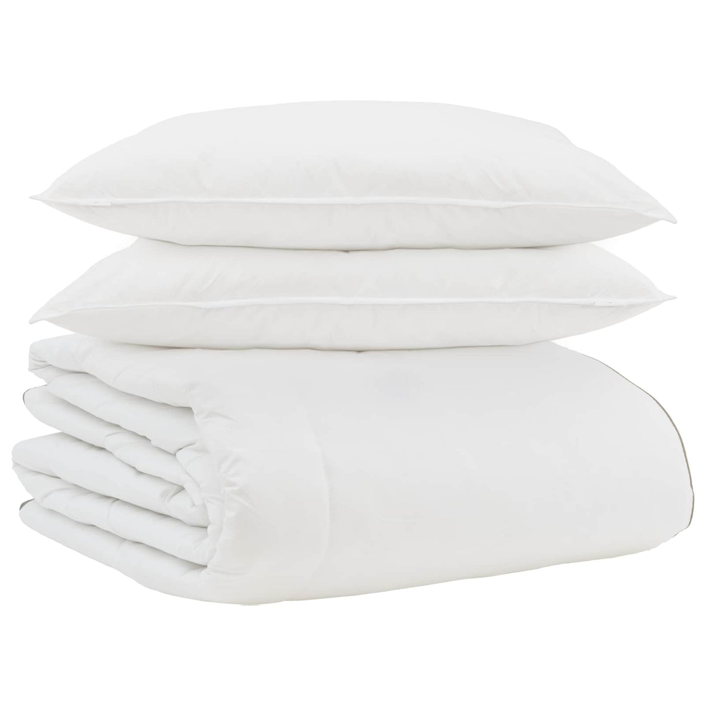 Winter Duvet with Pillows 3 pcs White Down Feather