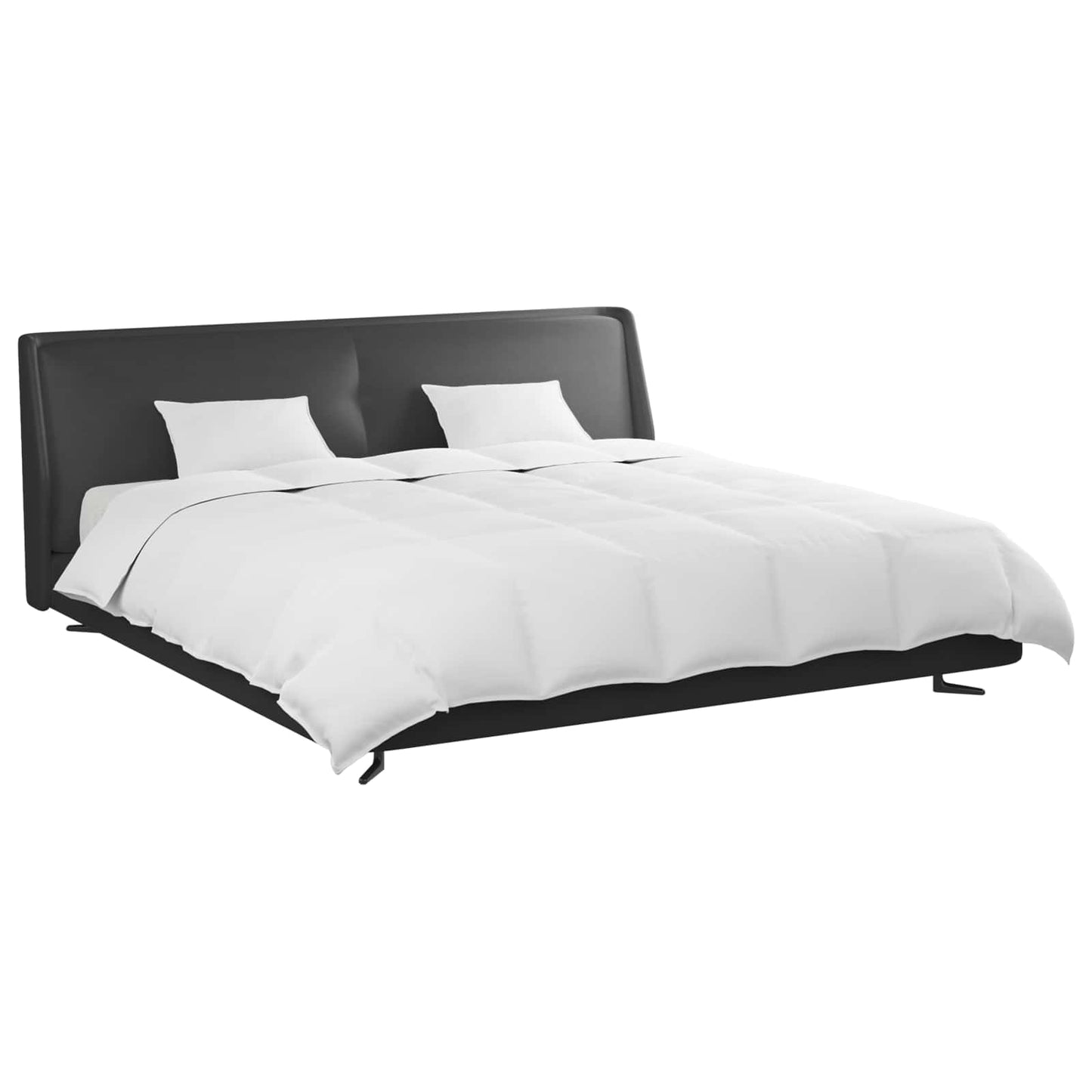 Ensemble de couette et oreillers 3 pcs Blanc Plume et duvet