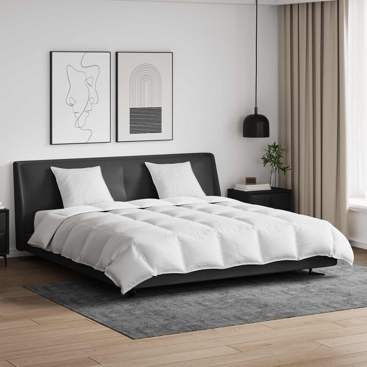 Duvet Set with Pillow 3 pcs White Down Feather