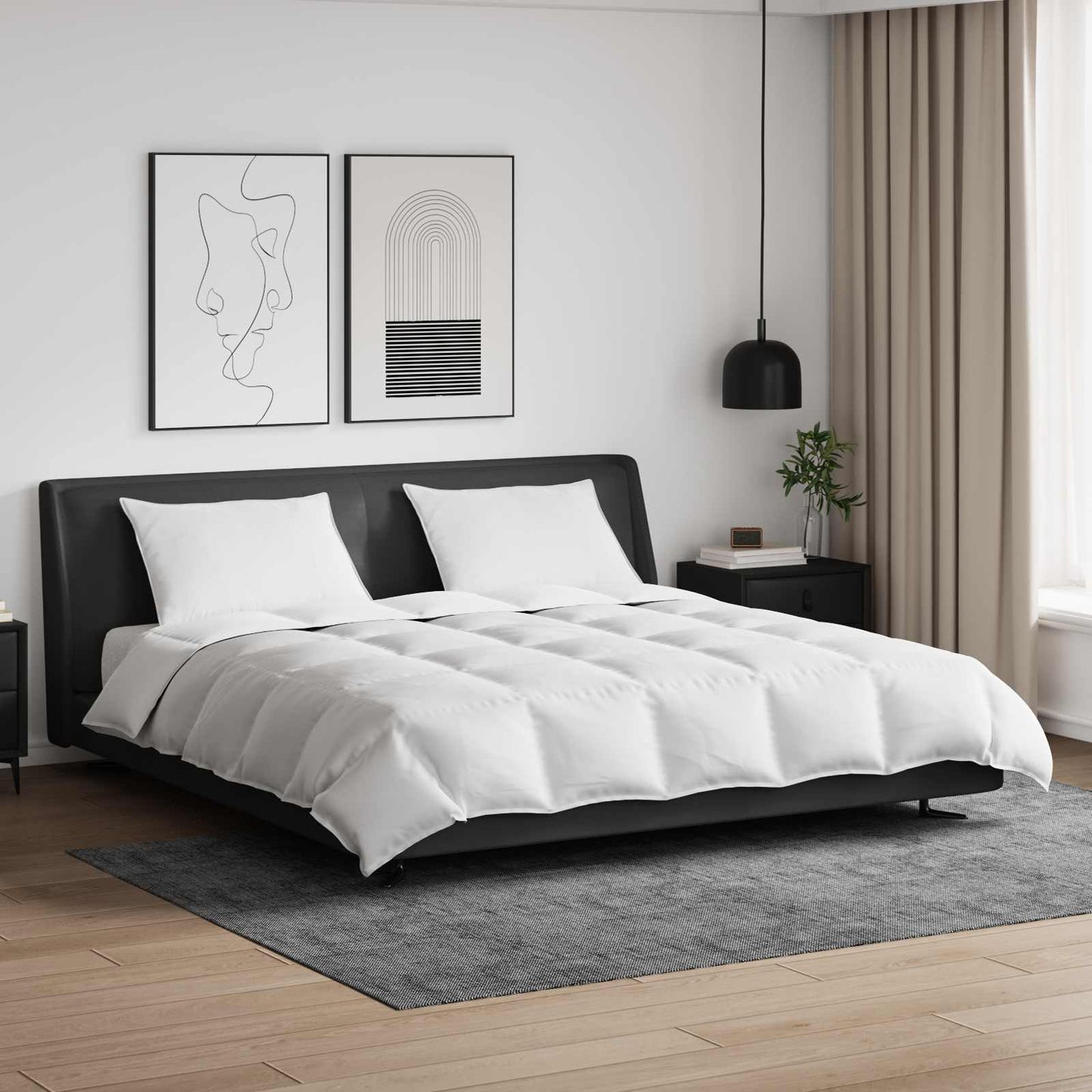Duvet Set with Pillow 3 pcs White Down Feather