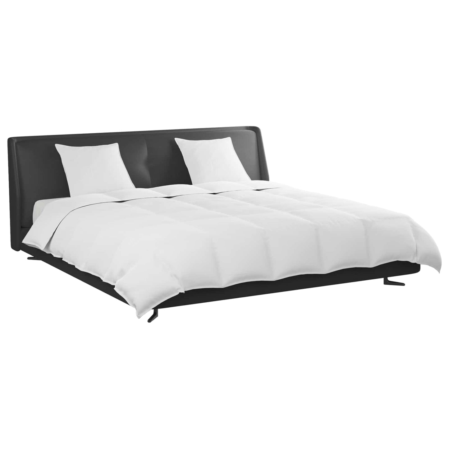 Parure de lit avec oreillers 3 pcs blanc plume