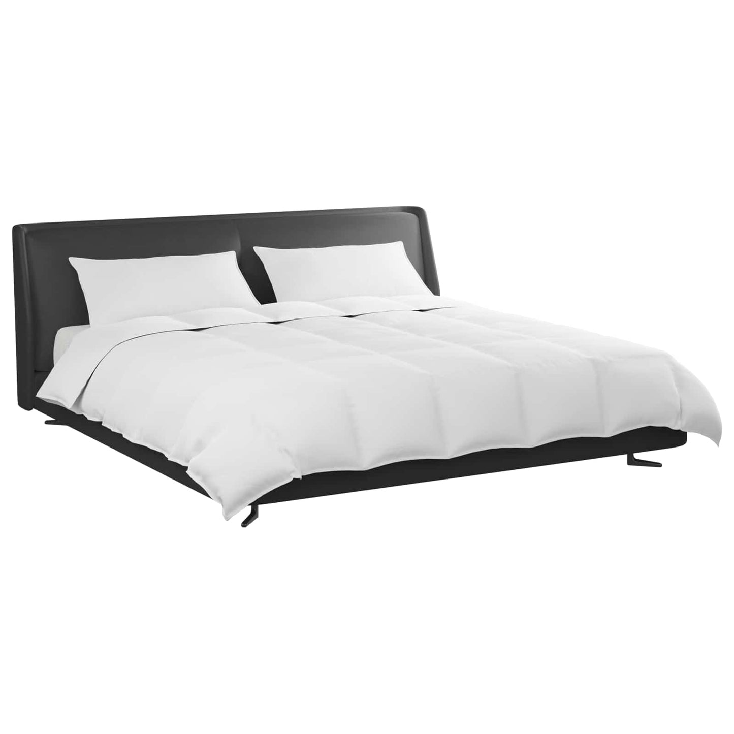 Ensemble housse de couette avec oreillers 3 pièces Blanc Plumes et duvet