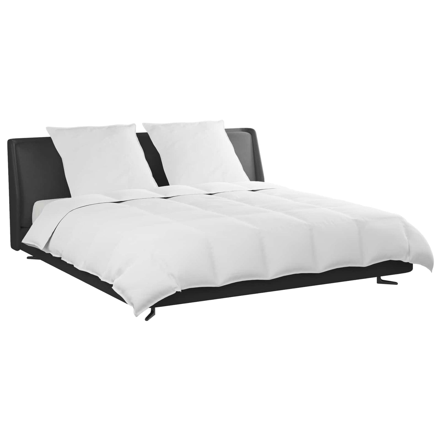 Bettdecken Set mit Kissen 3 pcs Weiß Daunenfeder