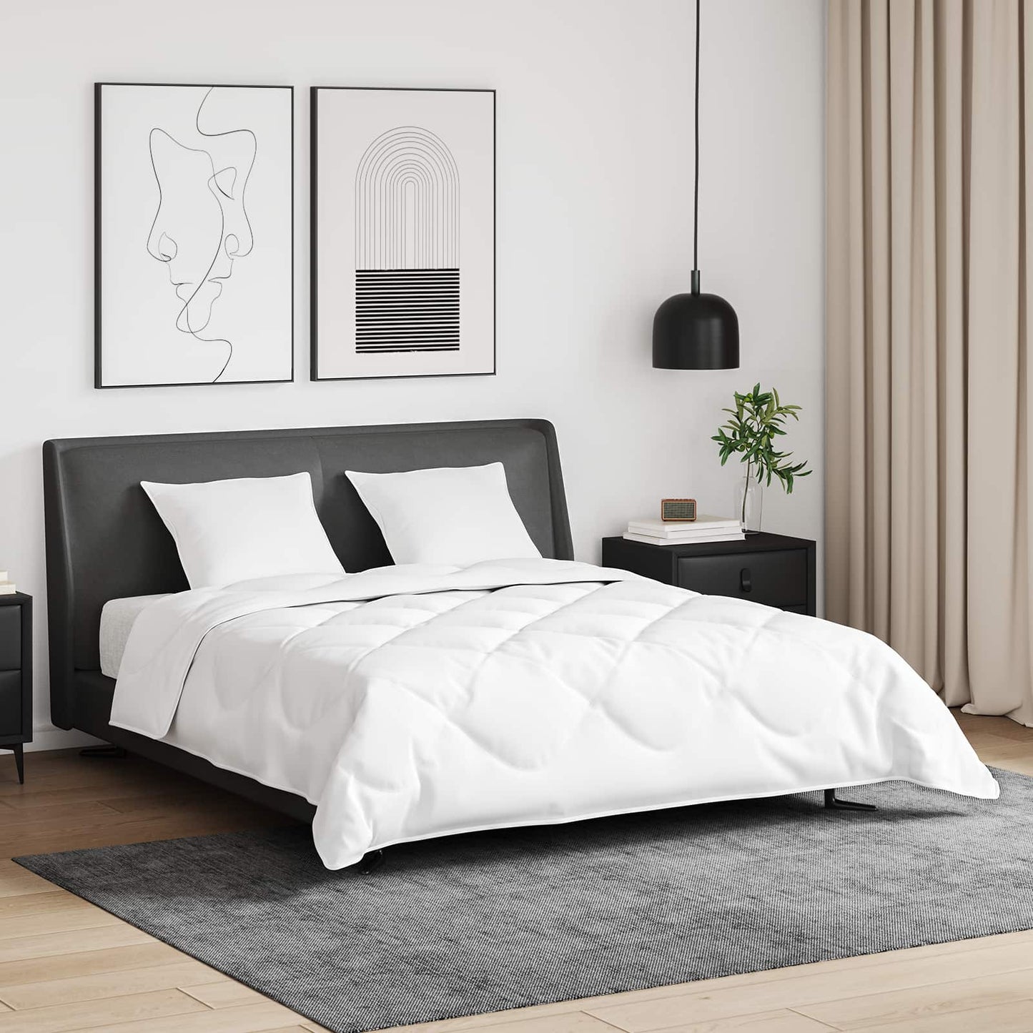 Duvet Set with Pillow 3 pcs White Down Feather