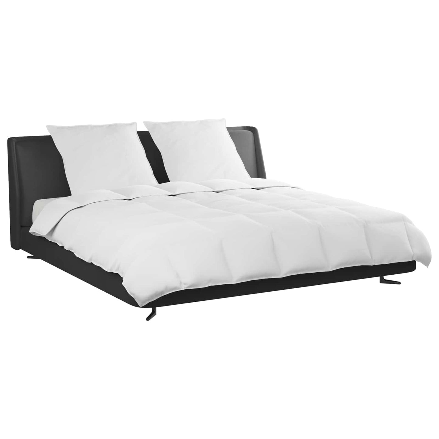 Parure de lit avec oreillers 3 pièces blanc plume/duvet