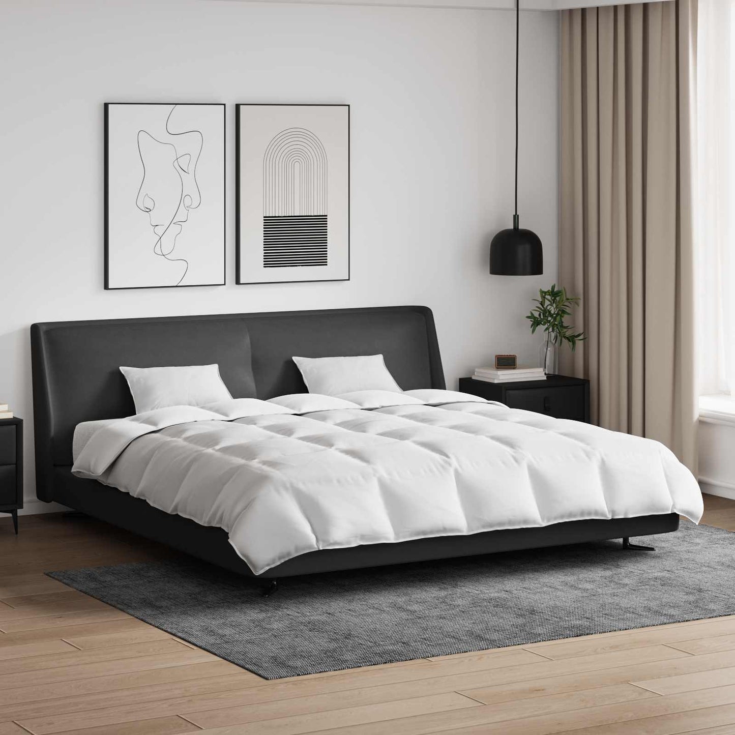 Duvet Set with Pillow 3 pcs White Down Feather