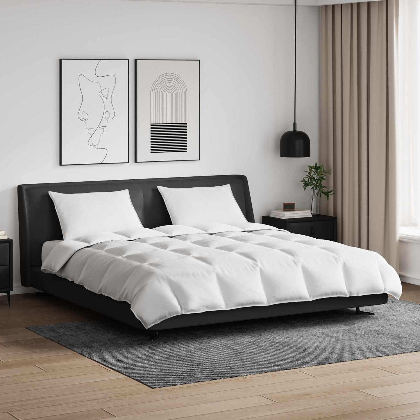 Duvet Set with Pillow 3 pcs White Down Feather