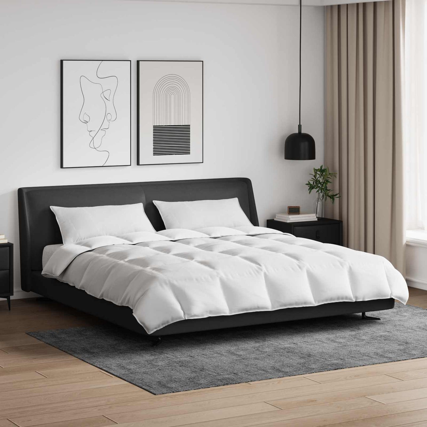 Duvet Set with Pillow 3 pcs White Down Feather