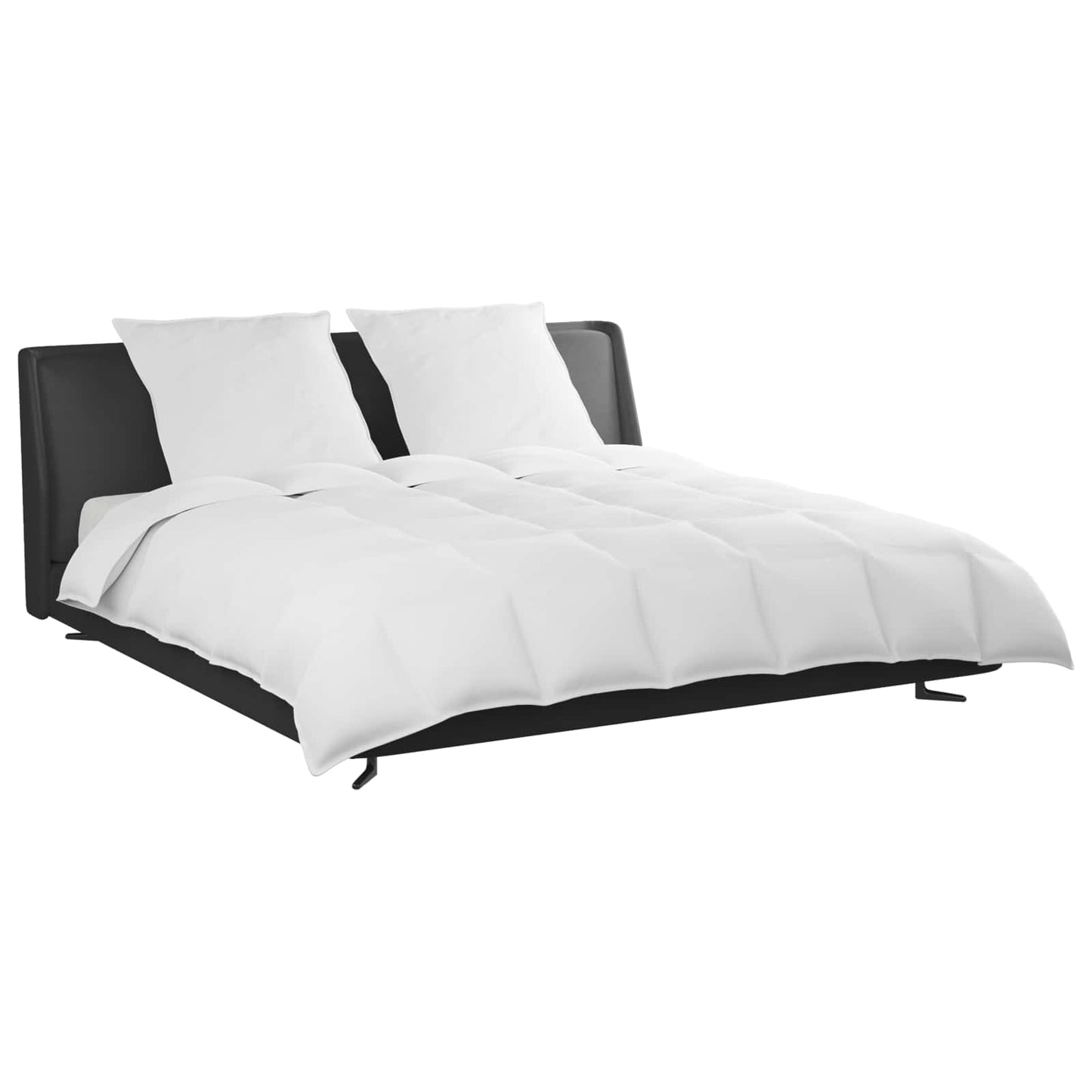 Ensemble de couette et oreiller 3 pièces Blanc Plumes et duvet