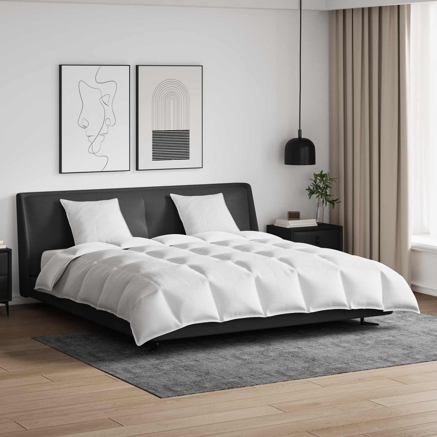 Duvet Set with Pillow 3 pcs White Down Feather