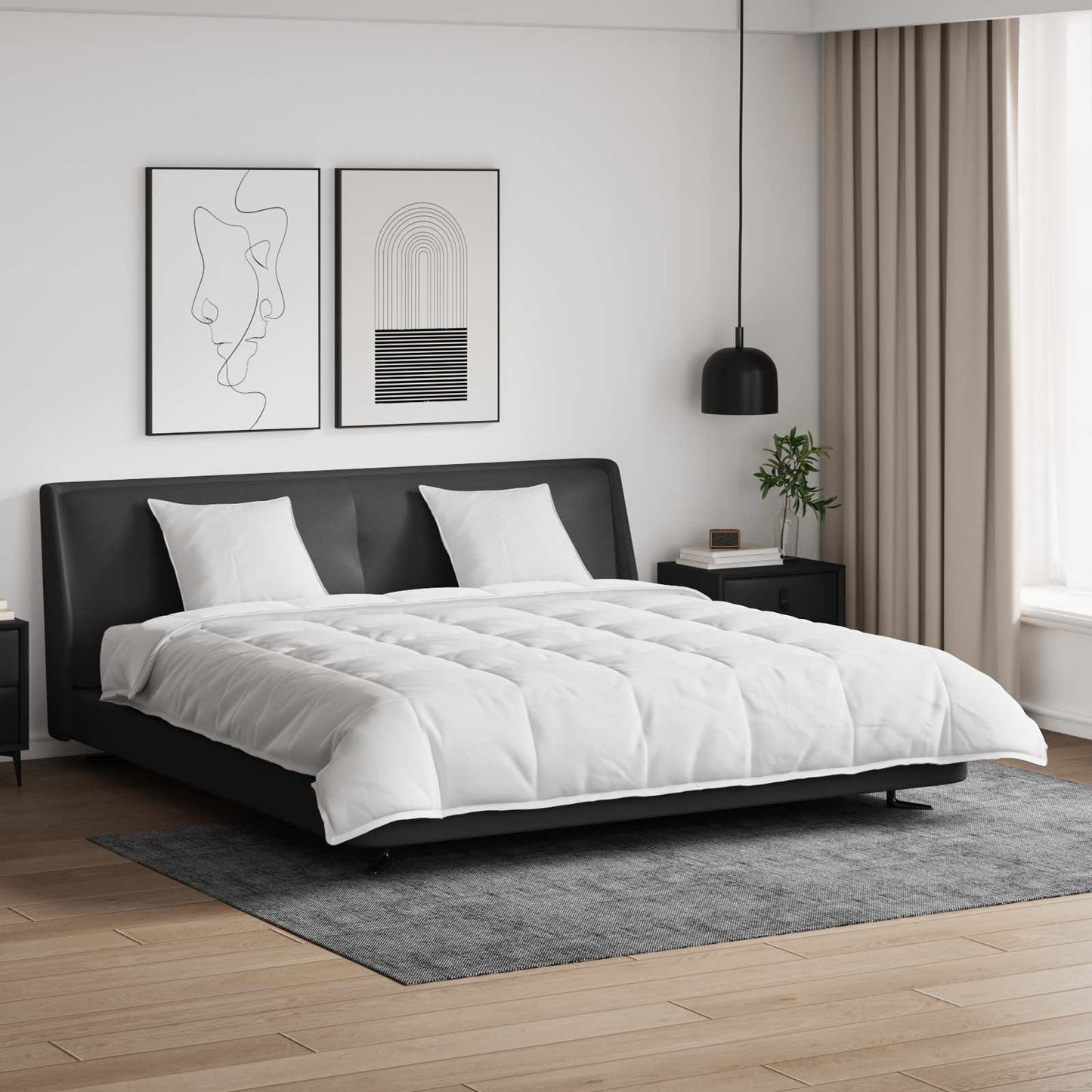 Duvet Set with Pillow 3 pcs White Down Feather
