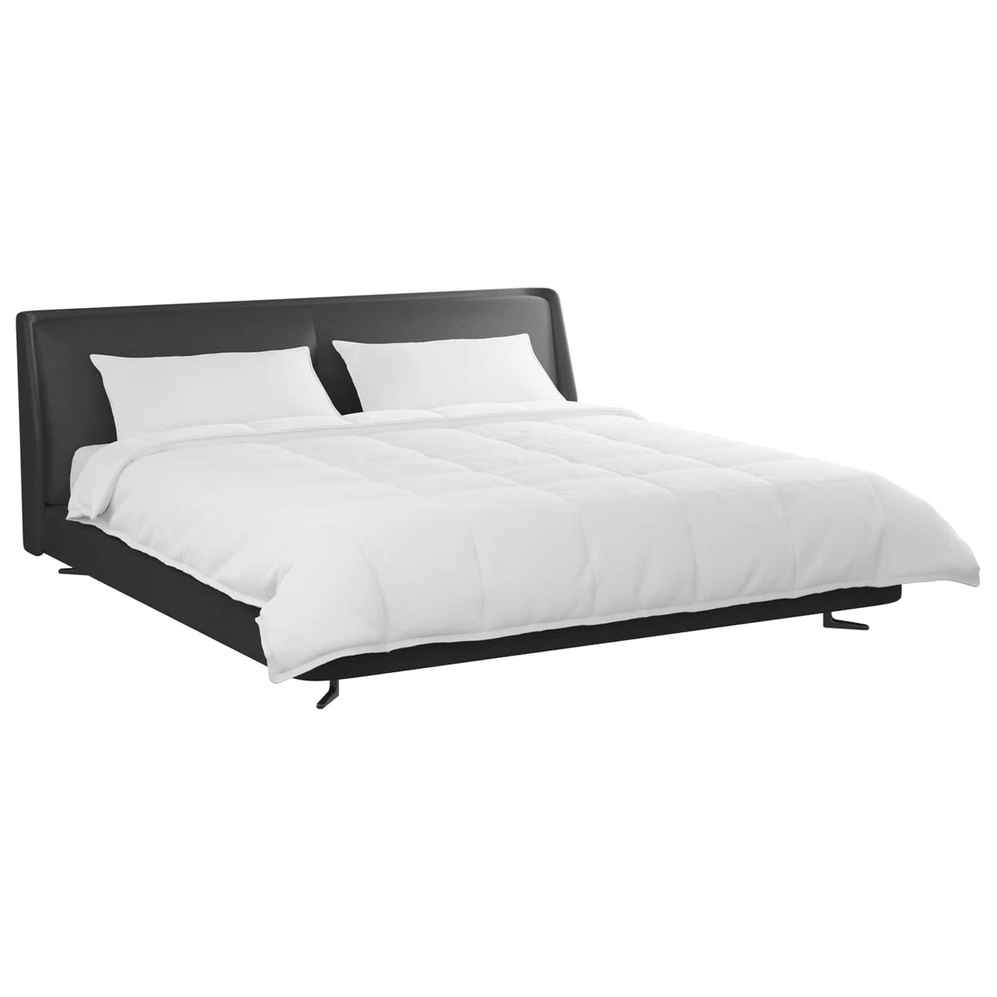 Ensemble de housses de couette et oreillers 3 pièces blanc duvet de plumes