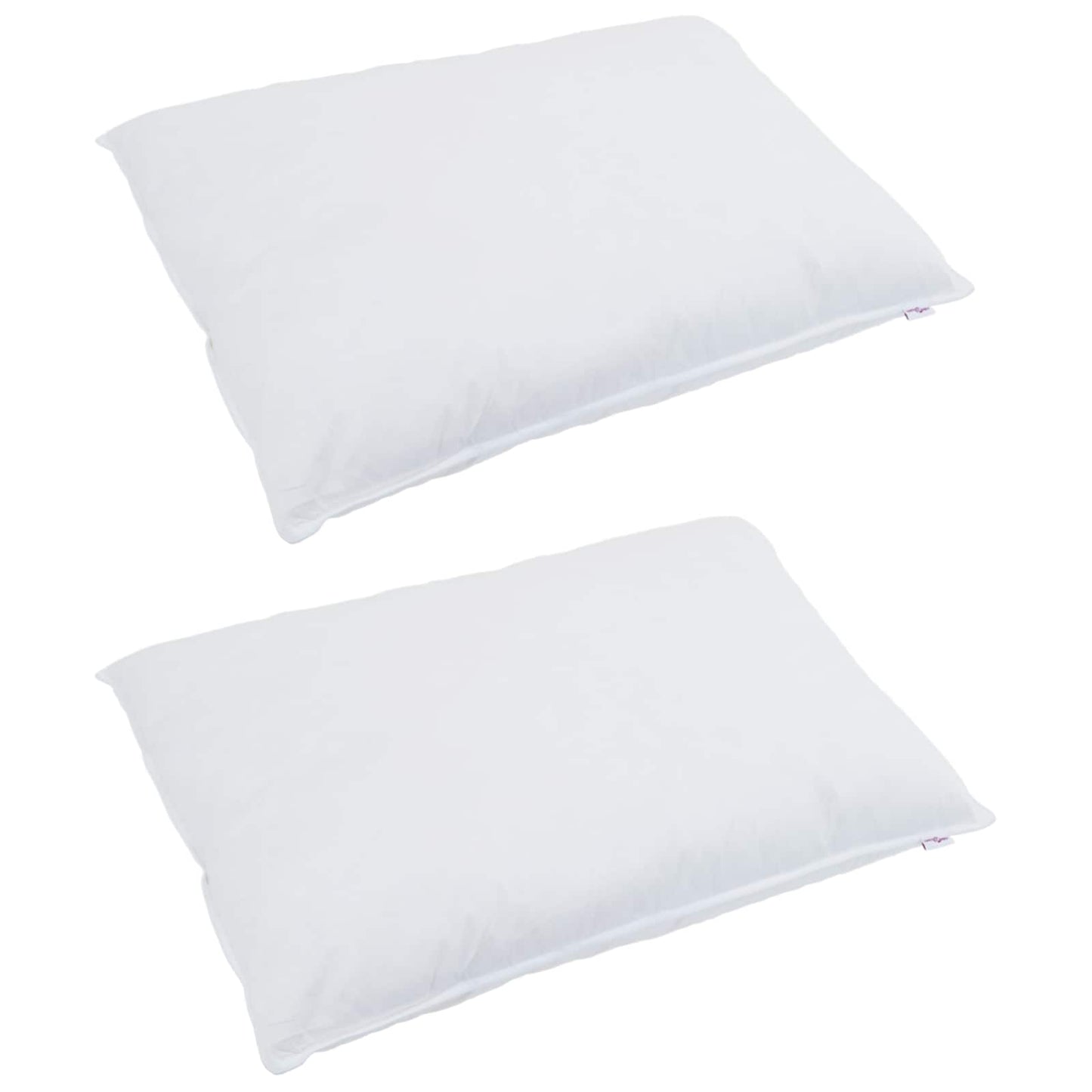 Parure de couette avec oreillers 3 pcs Blanc Plumes d'oie