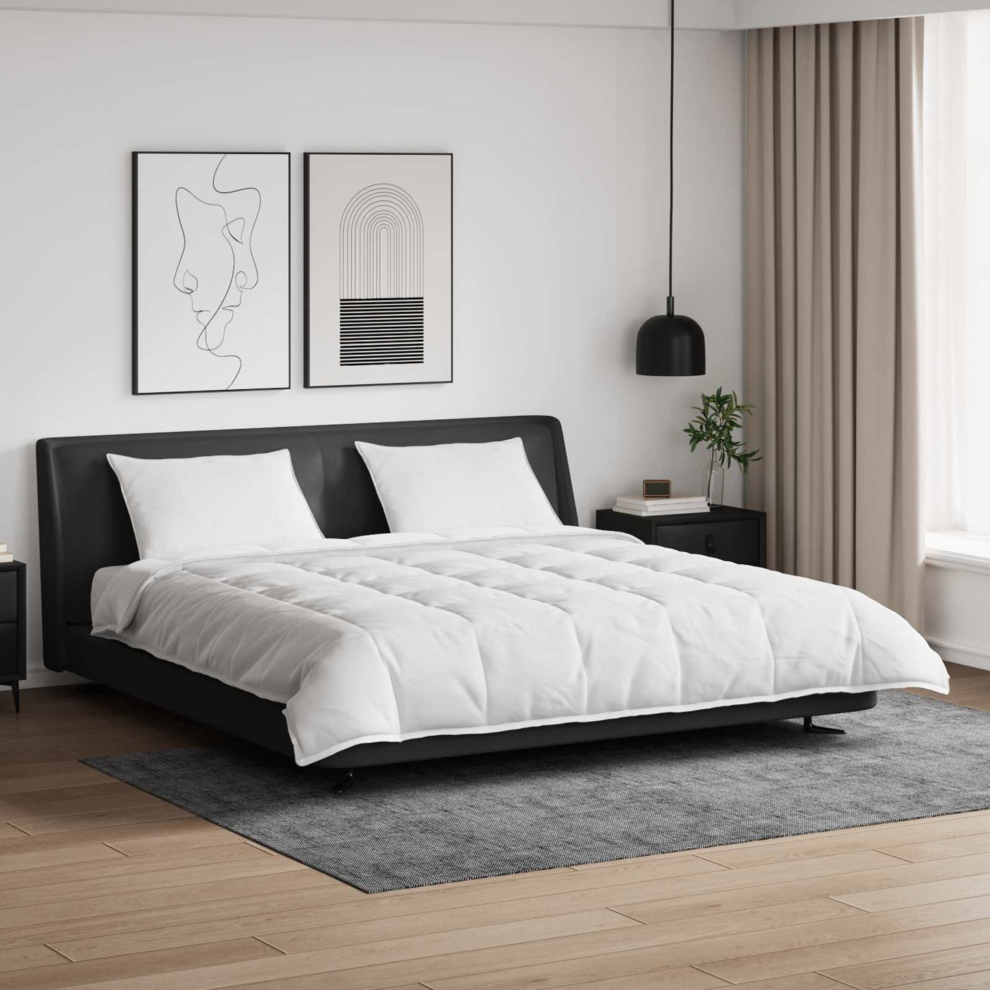 Duvet Set with Pillow 3 pcs White Down Feather