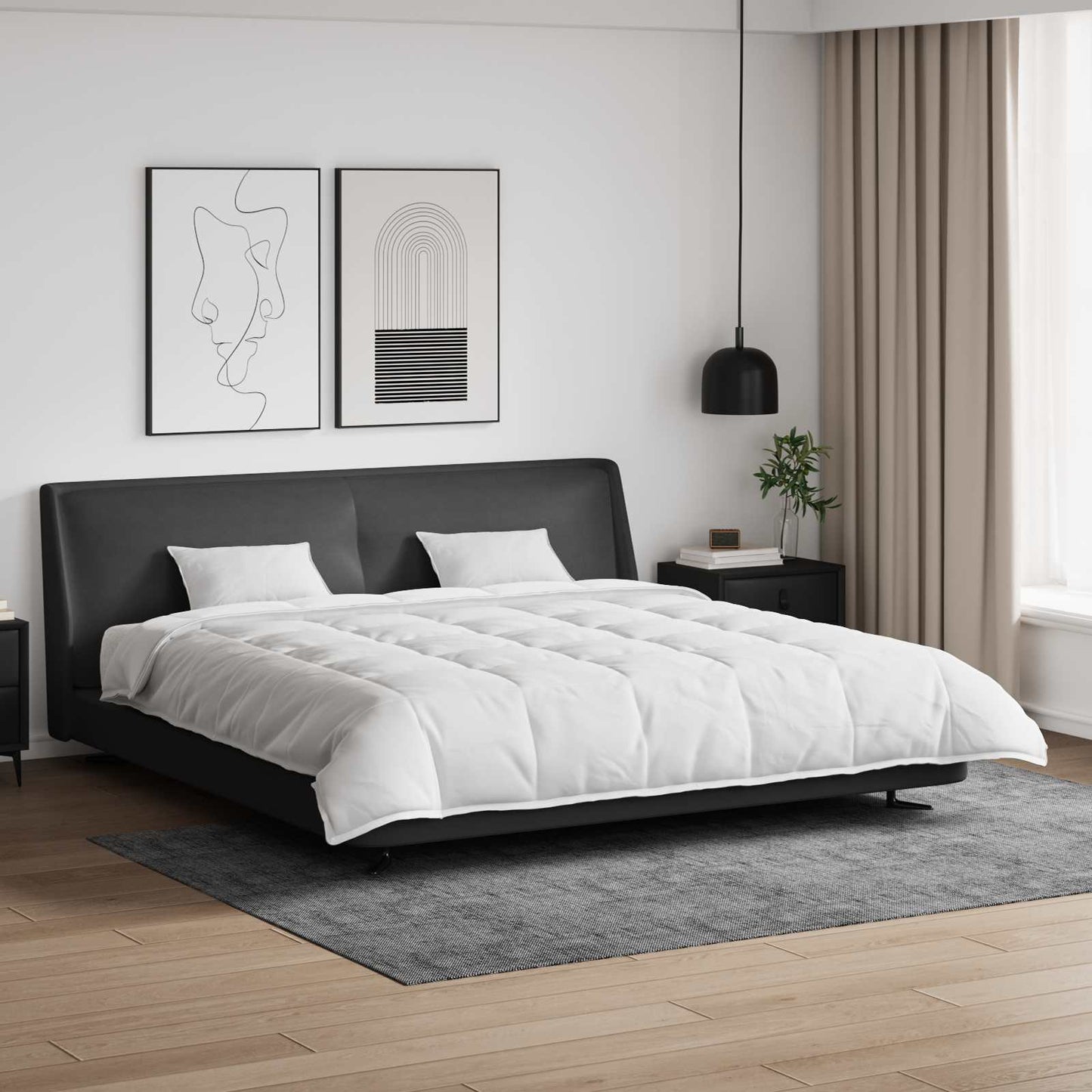 Duvet Set with Pillow 3 pcs White Down Feather