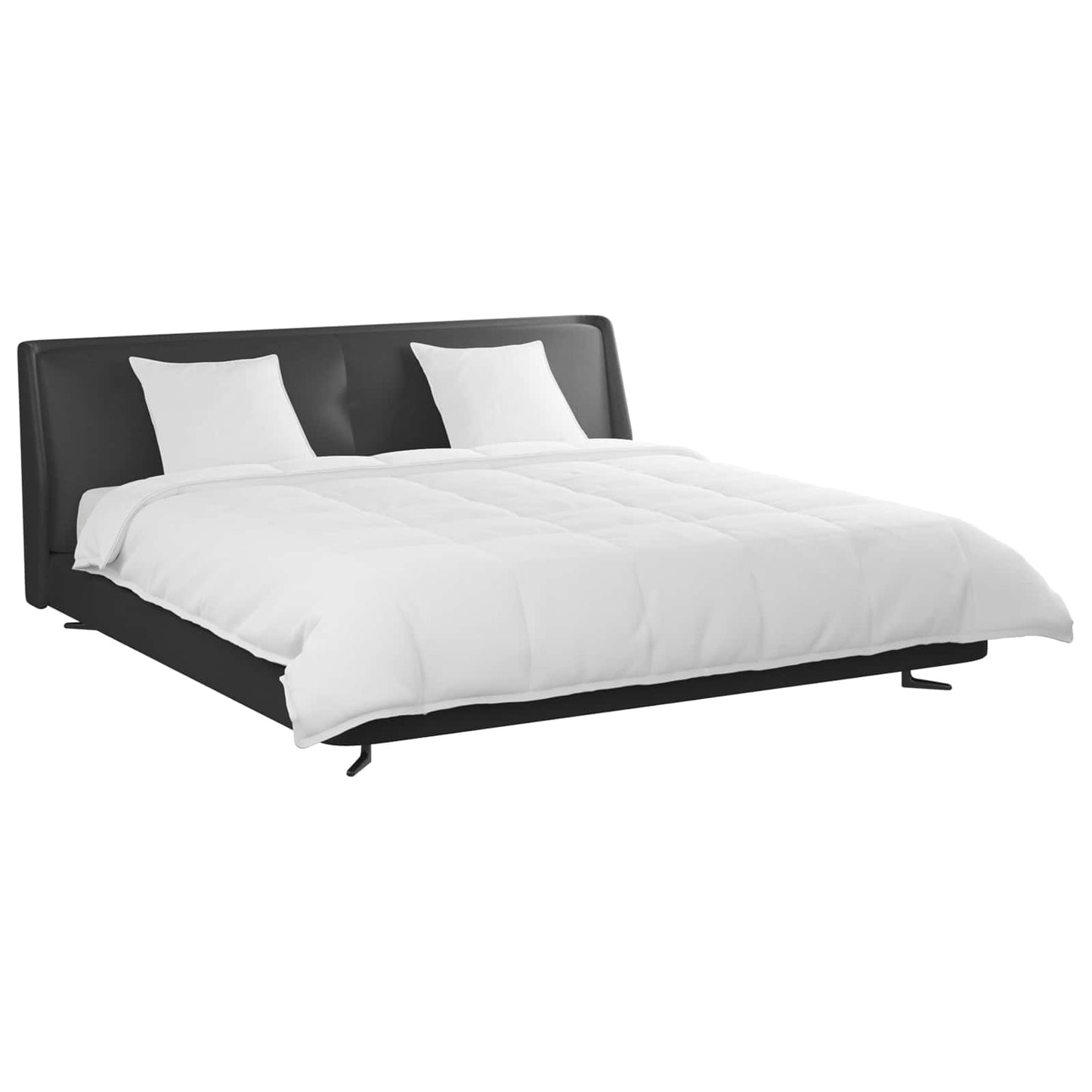 Parure de lit avec oreiller 3 pièces Blanc Plumes