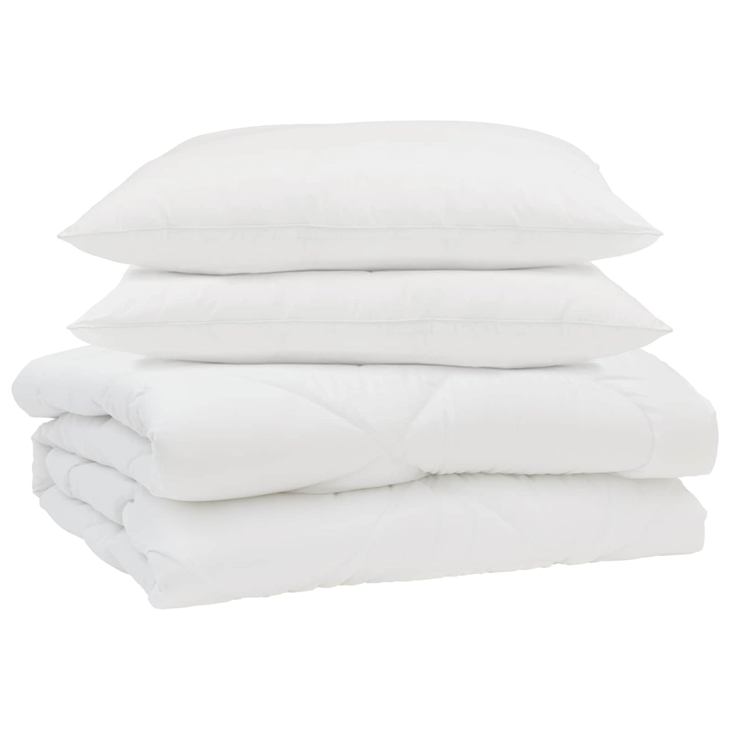 Summer Blanket with Pillows 3 pcs White Microfiber