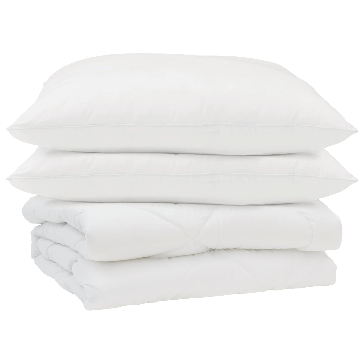 Summer Duvet with Pillow 3 pcs White Microfiber