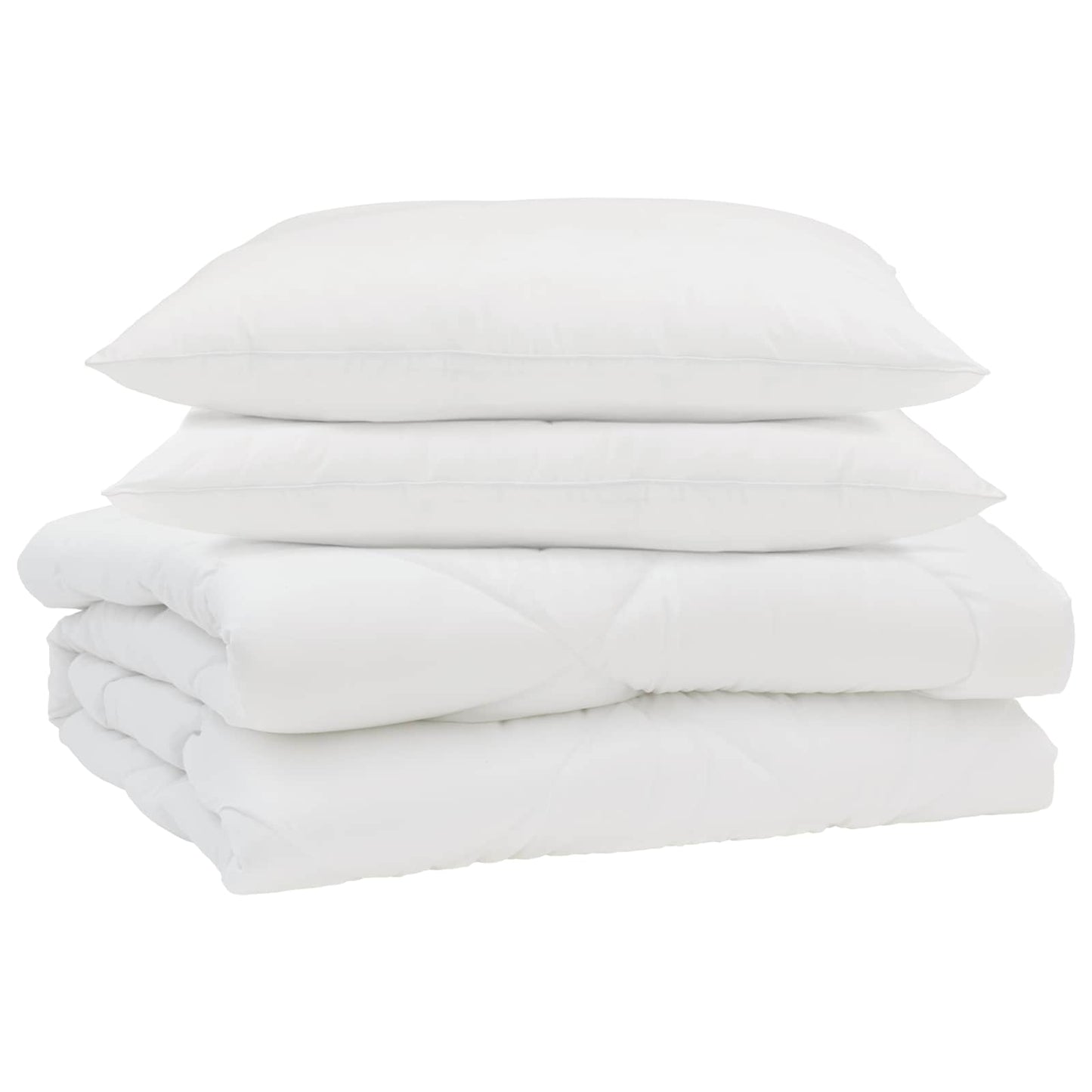Couverture d'été avec oreiller 3 pcs Blanc Microfibre