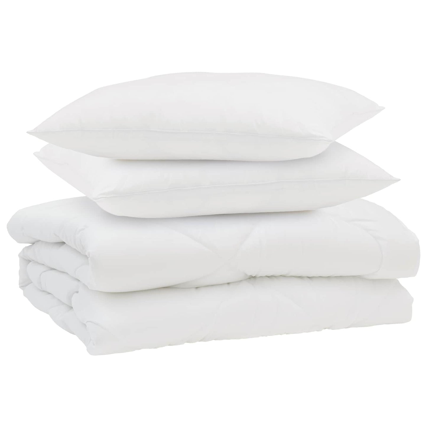 Summer Blanket with Pillows 3 pcs White Microfiber