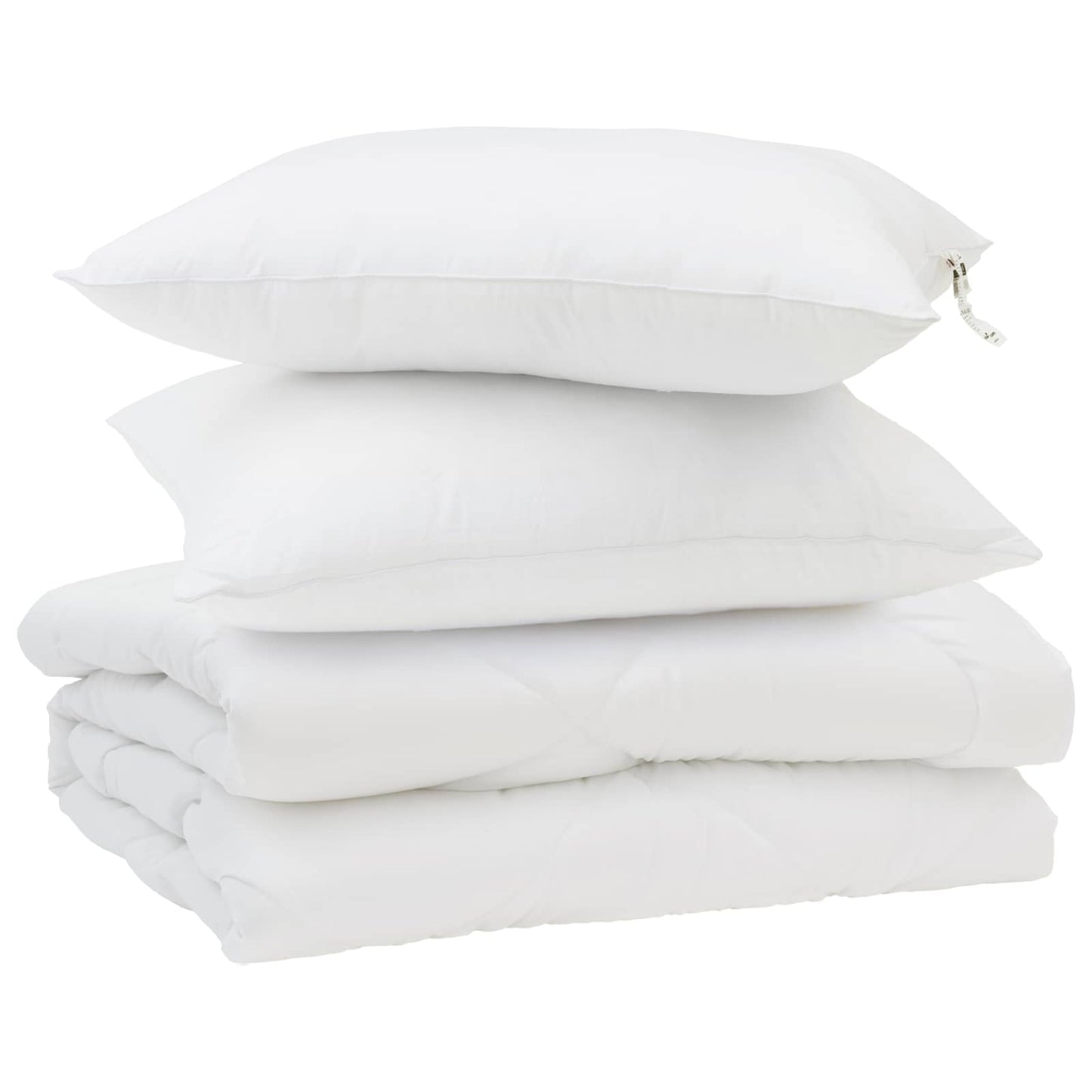 Summer Blanket with Pillows 3 pcs White Microfiber