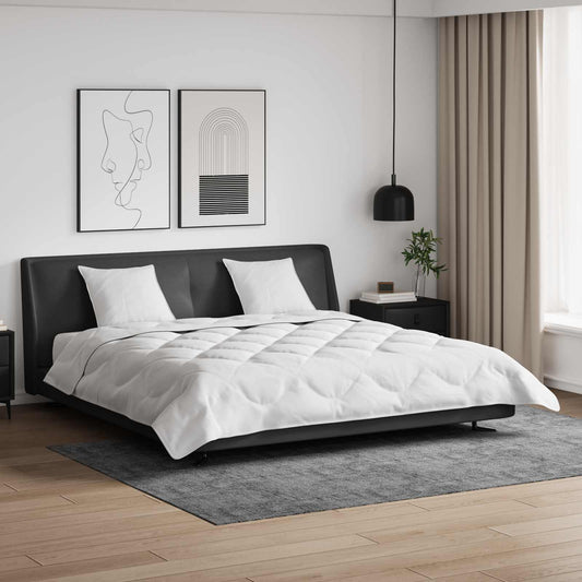 Duvet with Pillows 3 pcs White Microfiber