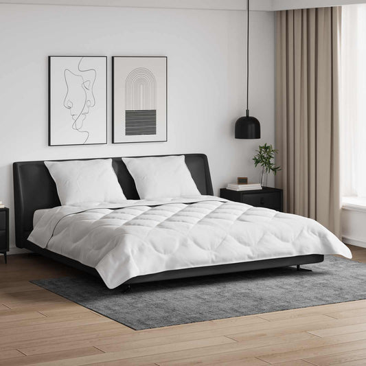 Duvet with Pillows 3 pcs White Microfiber