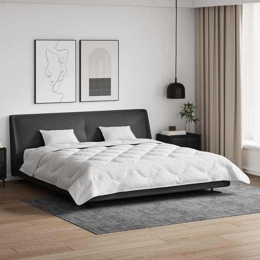 Duvet with Pillows 3 pcs White Microfiber
