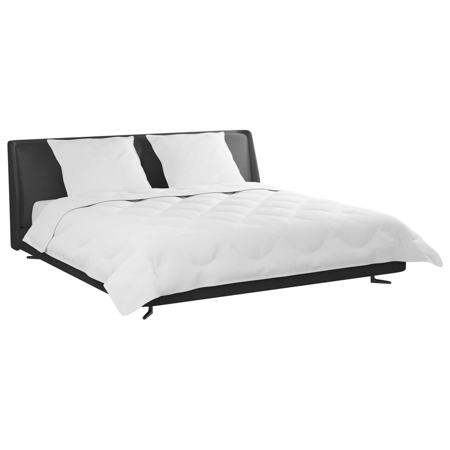 Duvet with Pillows 3 pcs White Microfiber