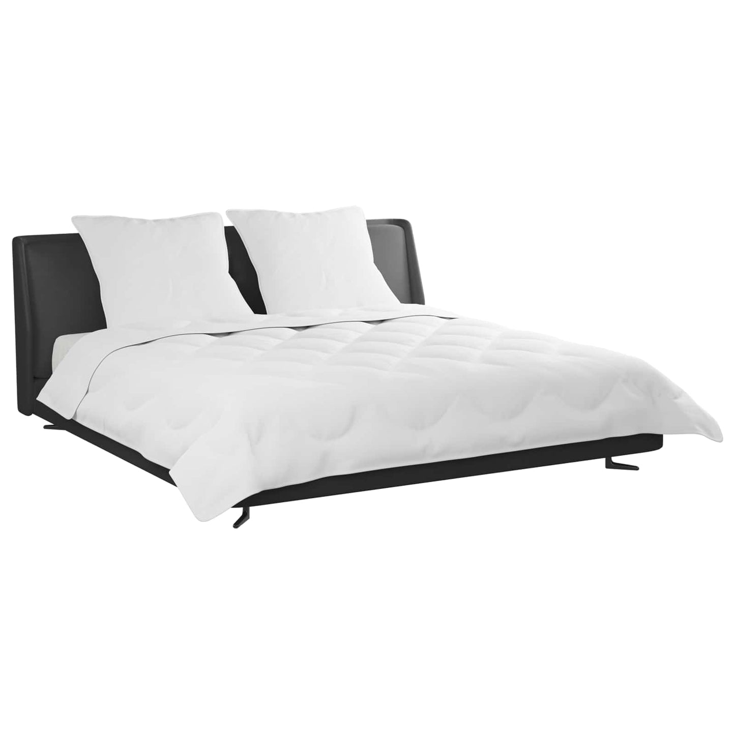 Duvet with Pillows 3 pcs White Microfiber