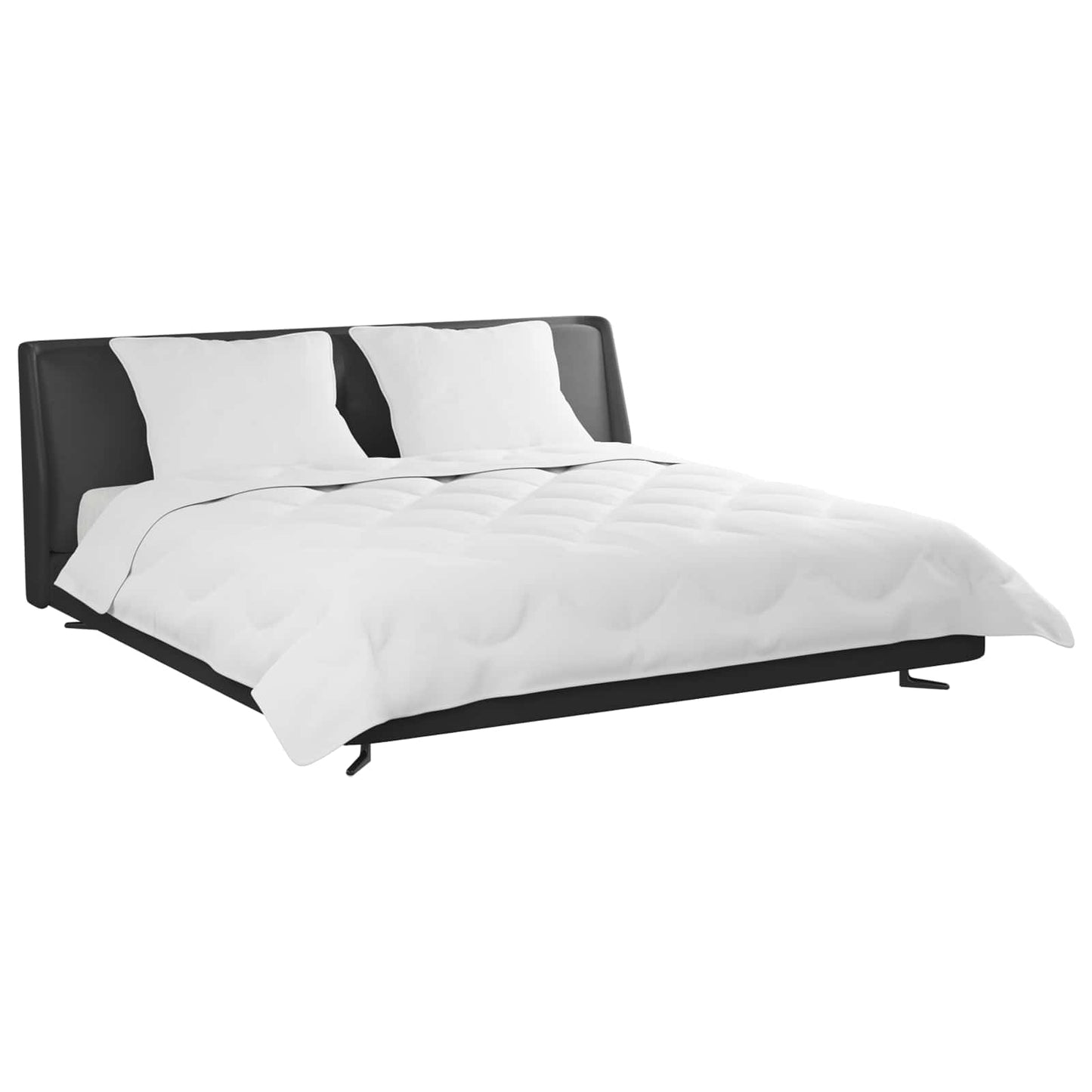 Housse de couette avec oreillers 3 pièces Blanc Microfibre