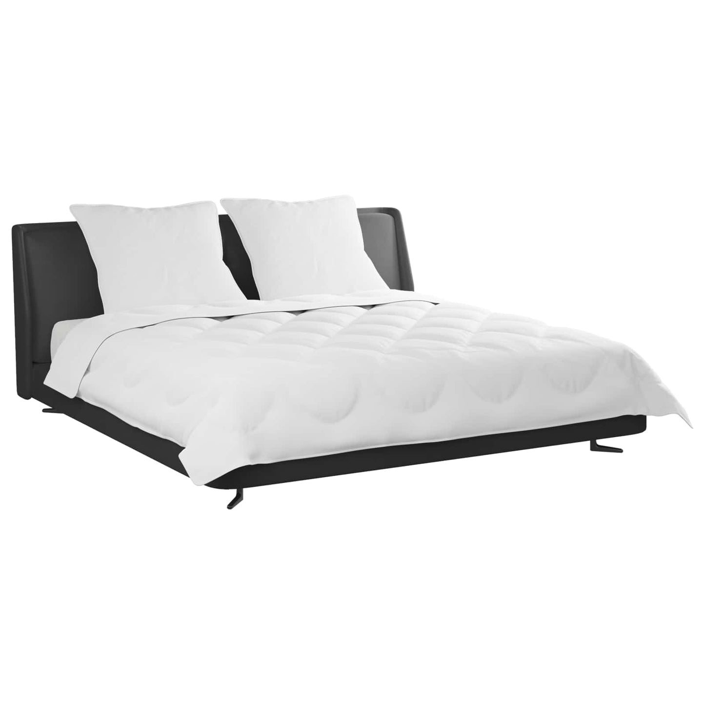 Duvet with Pillows 3 pcs White Microfiber