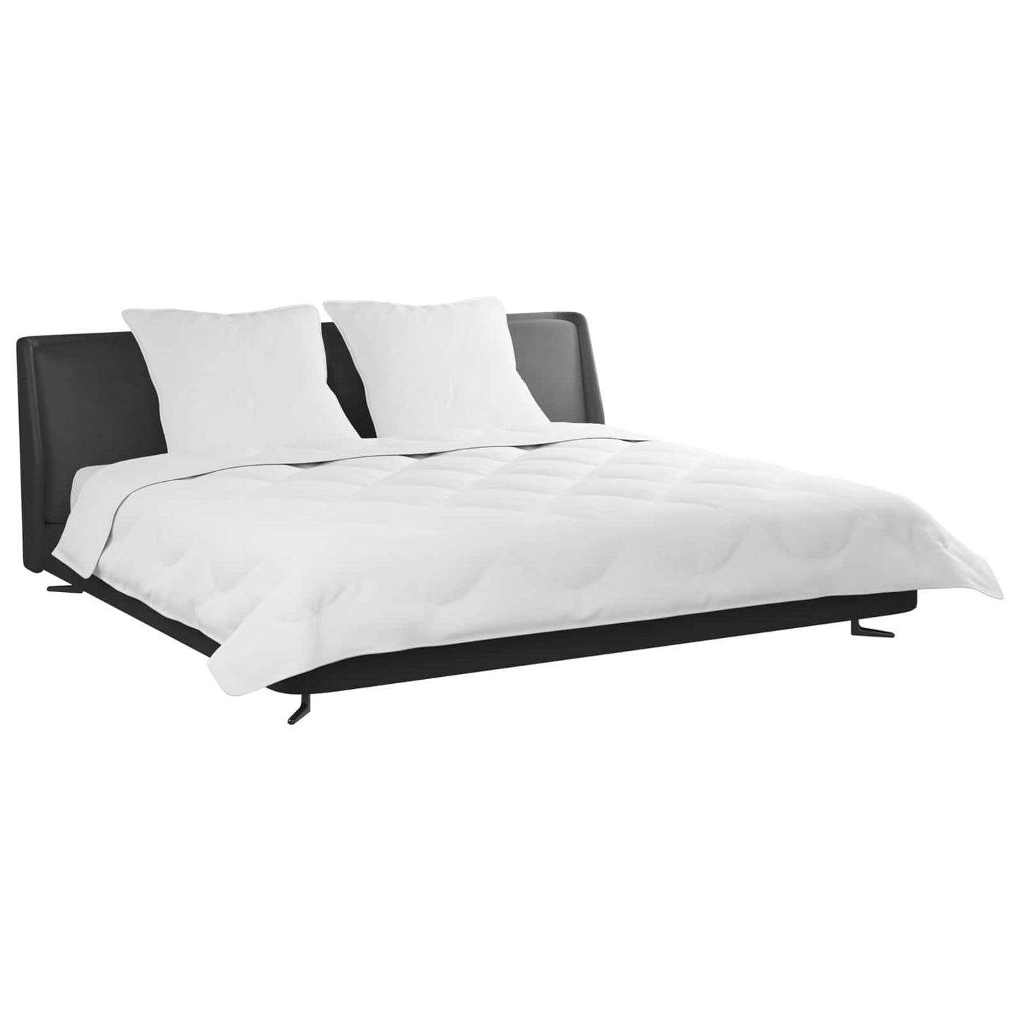 Couette d'hiver avec oreiller 3 pièces Blanc Microfibre