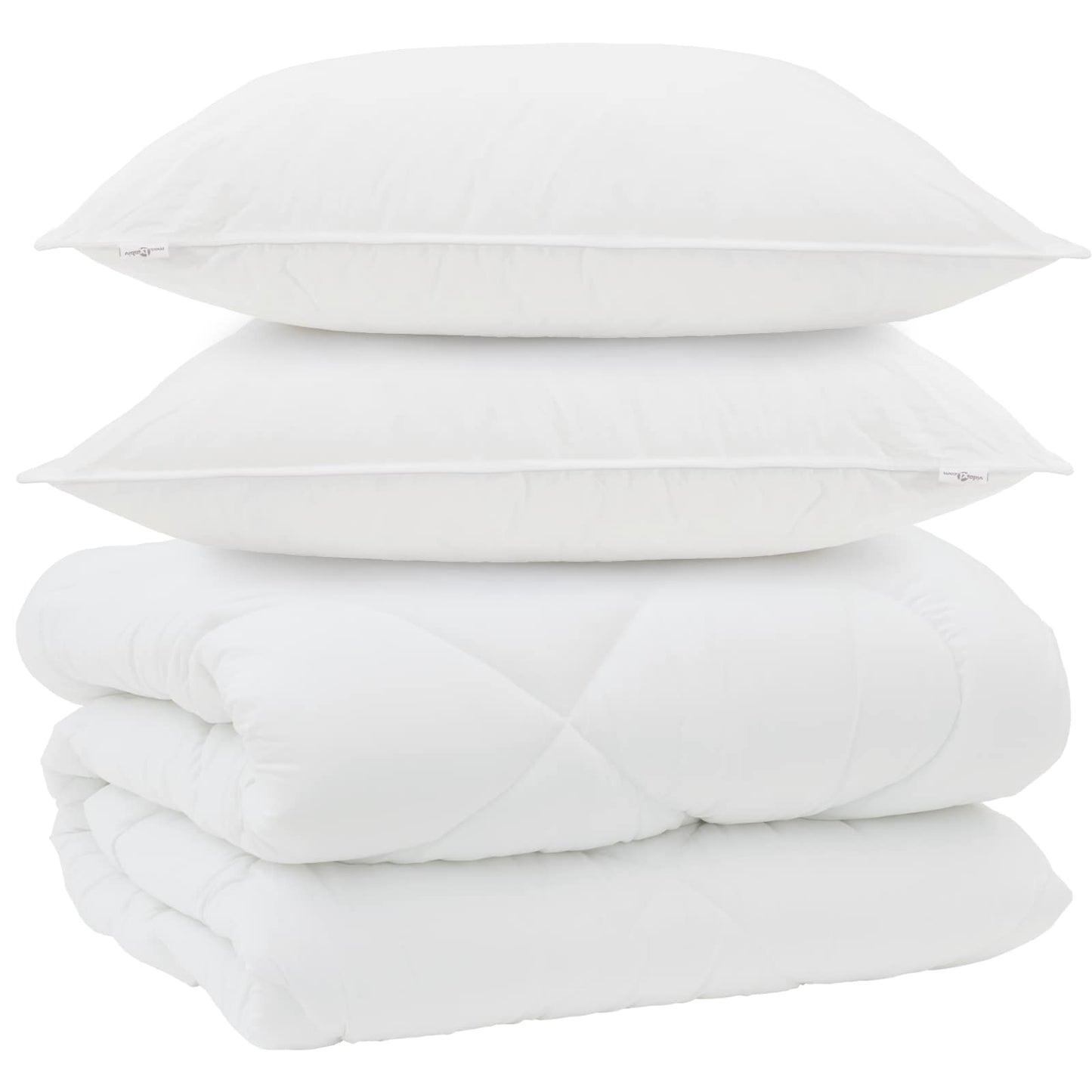 Winter Duvet with Pillows 3 pcs White Microfiber