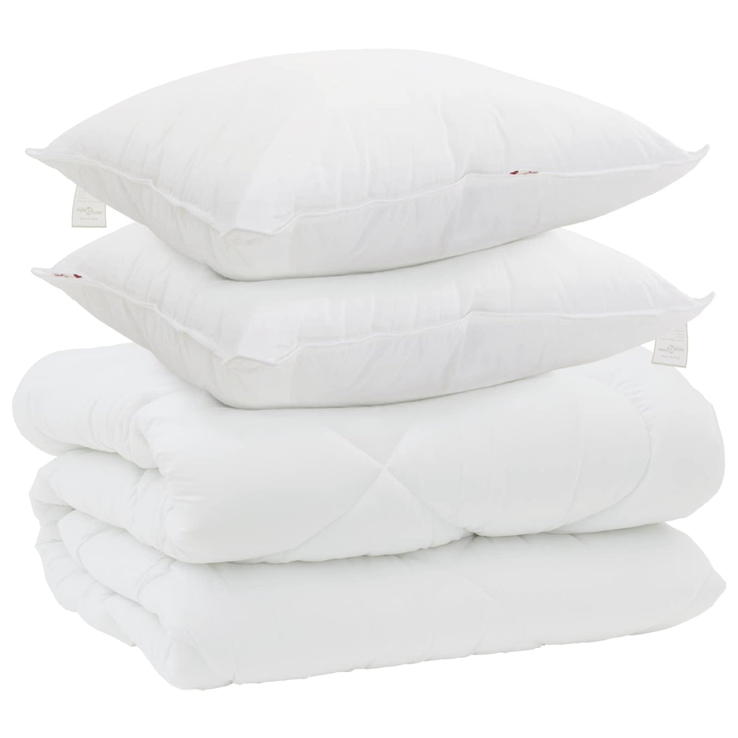 Winter Duvet with Pillows 3 pcs White Microfiber