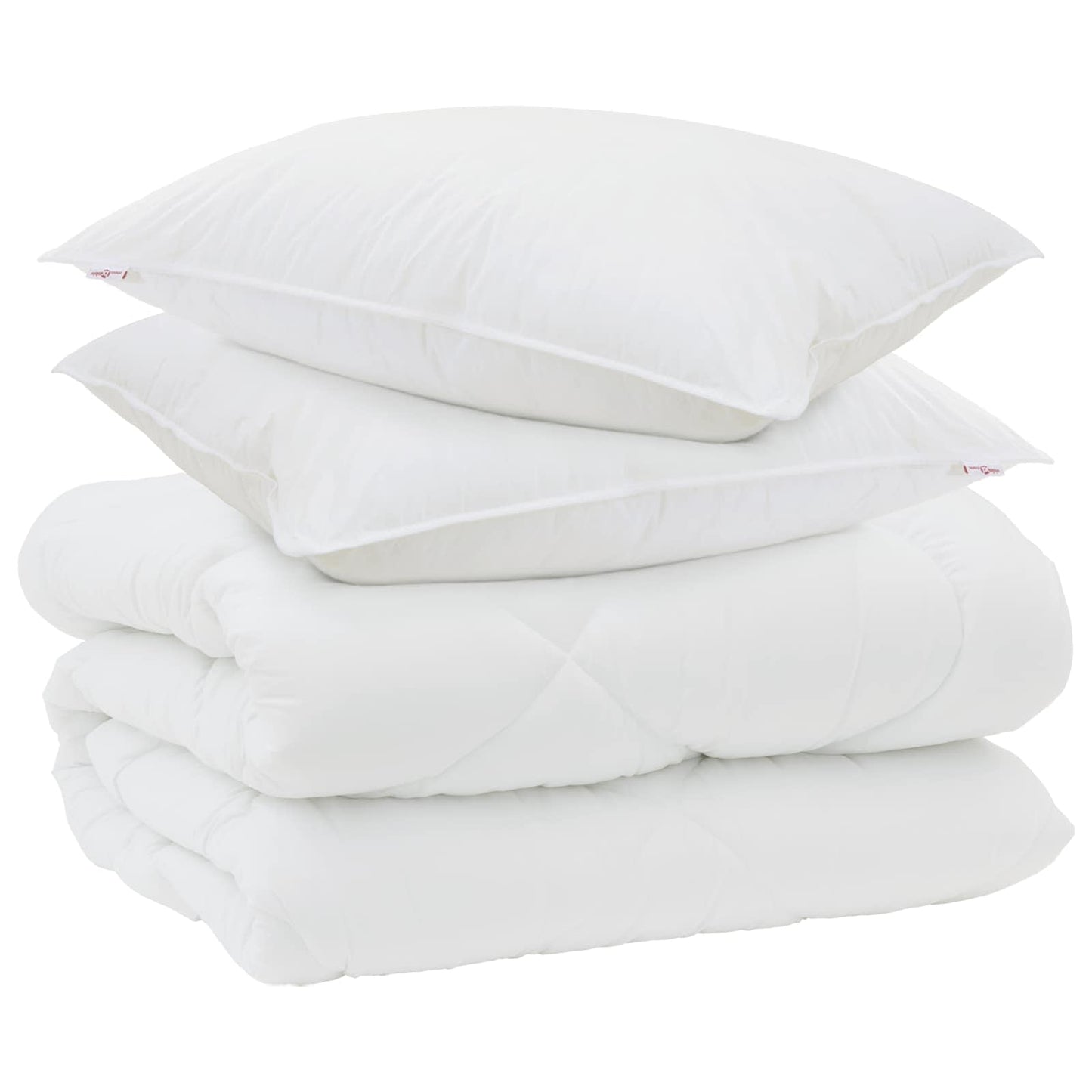 Winter Duvet with Pillows 3 pcs White Microfiber