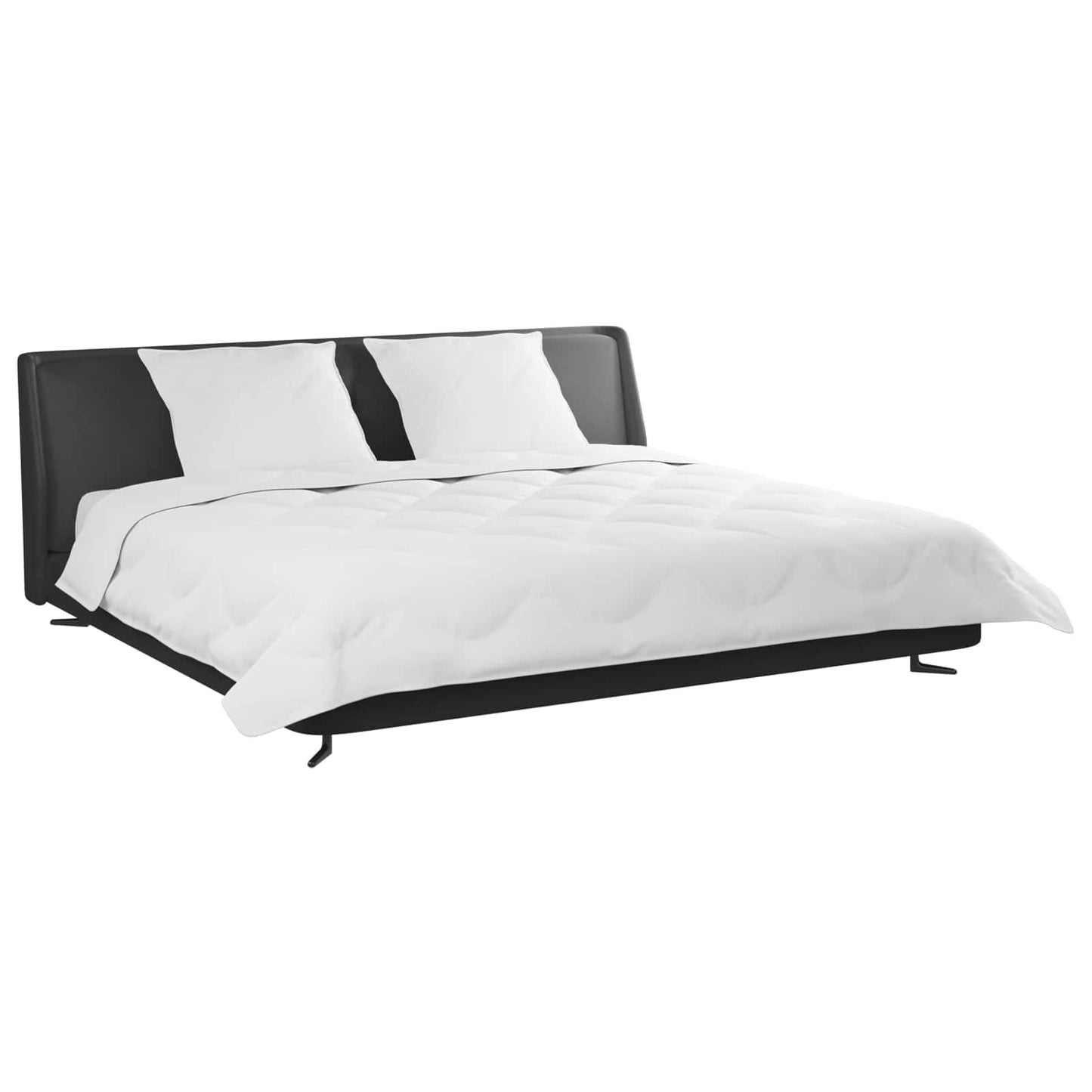 Couette hiver avec oreillers 3 pcs Blanc Microfibre