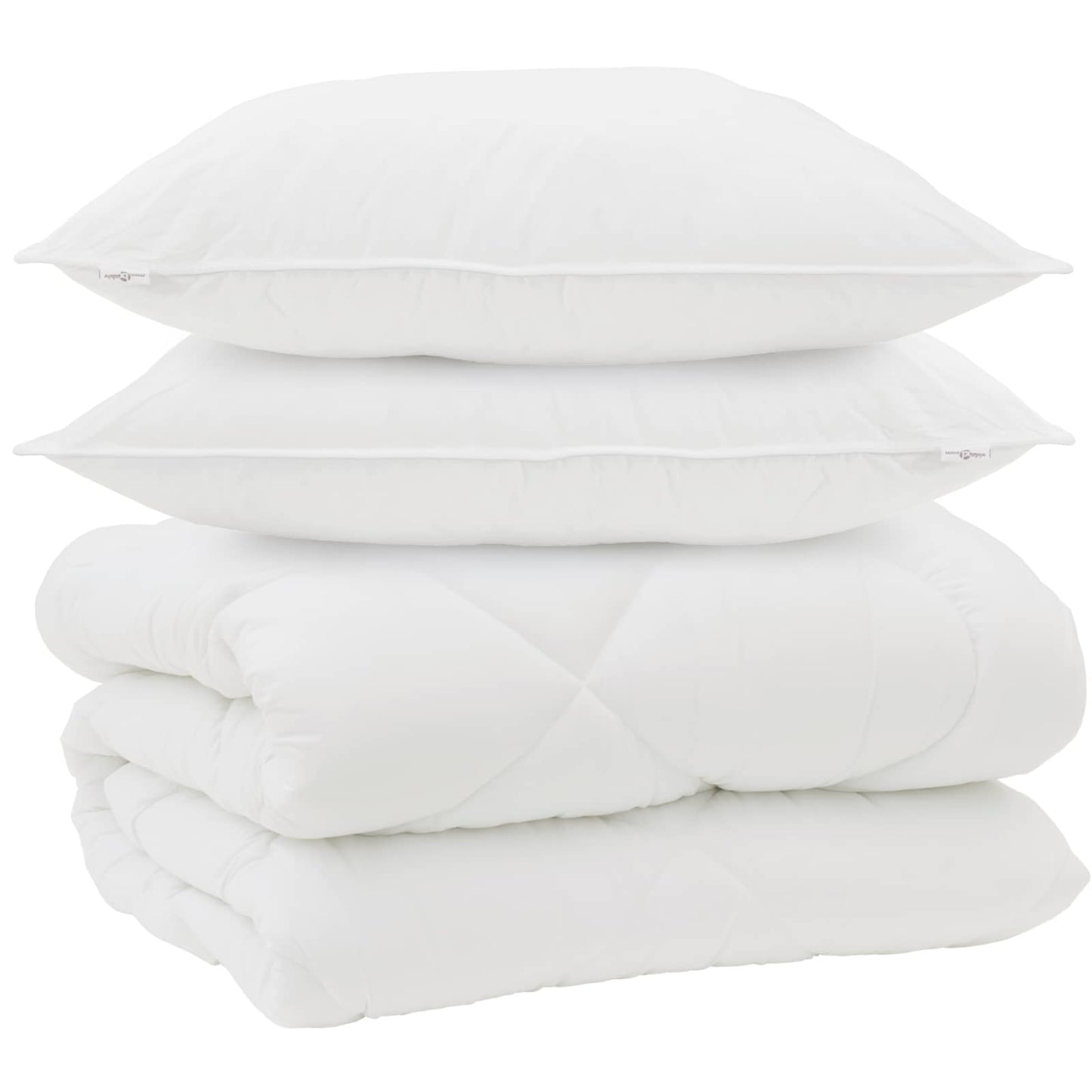 Couette d'hiver avec oreiller 3 pcs Blanc Microfibre