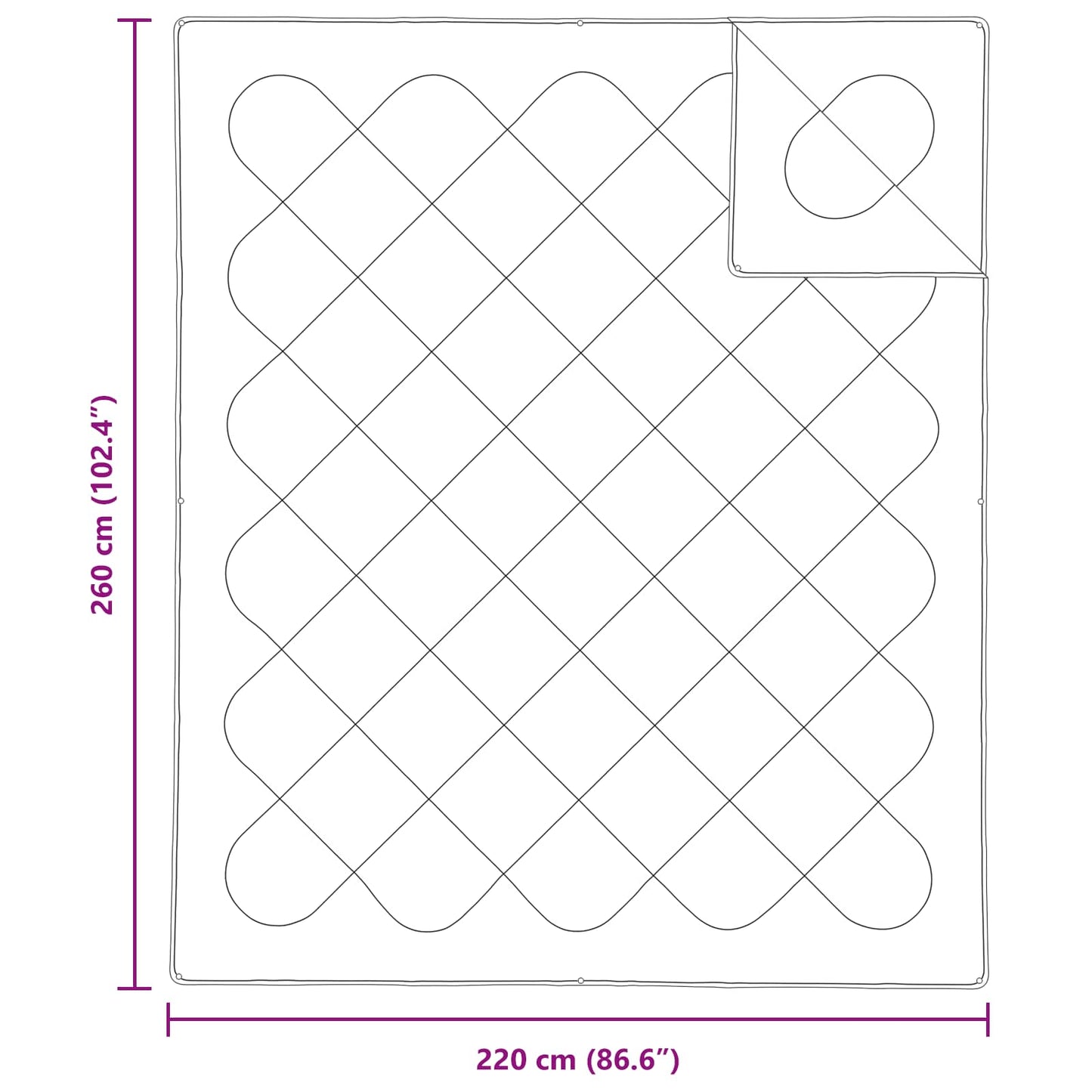 Ensemble de couettes 3 pièces blanc microfibre et duvet