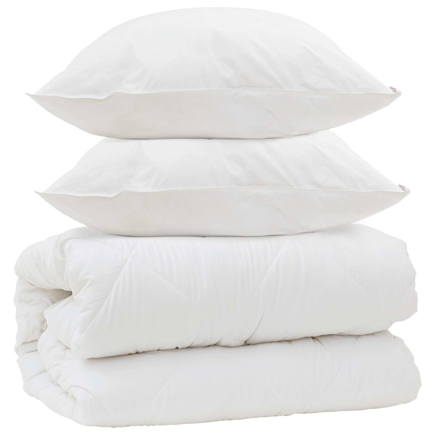 Duvet with pillow with pillow 3 pcs White Microfiber